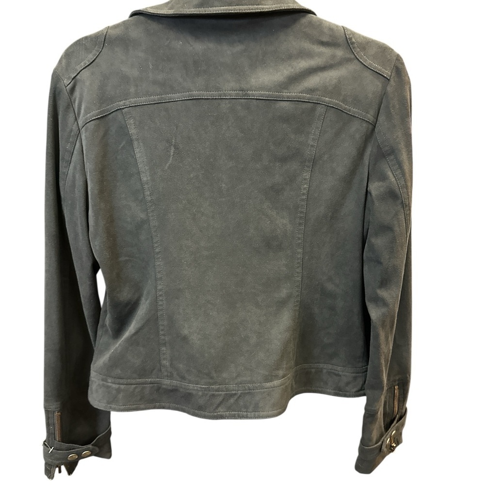 Blanc Noir Women's Charcoal Leather Jacket - Picture 5 of 13